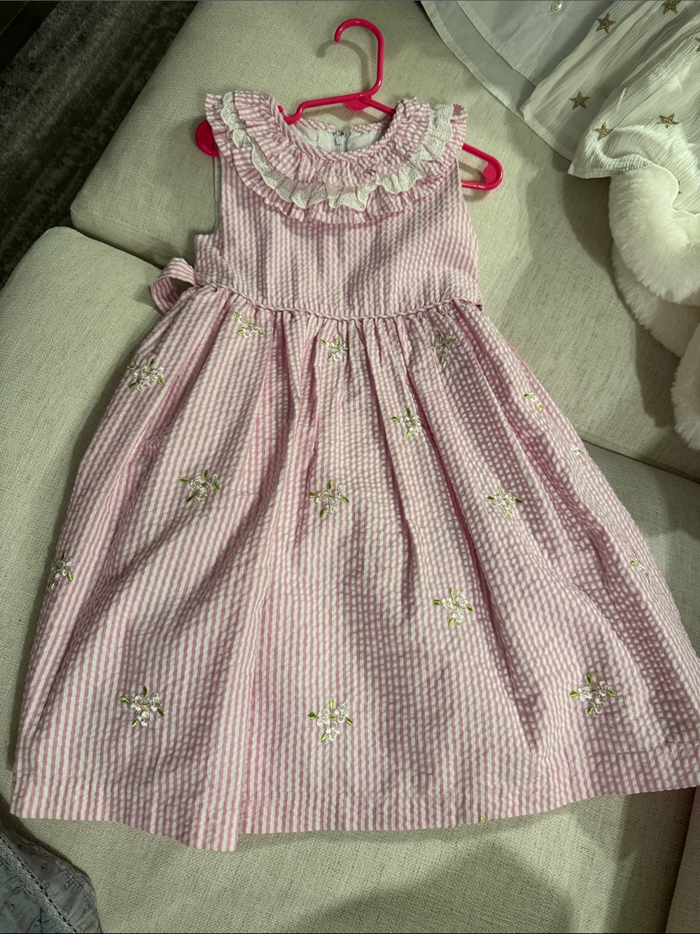 Pink stripe summer dress